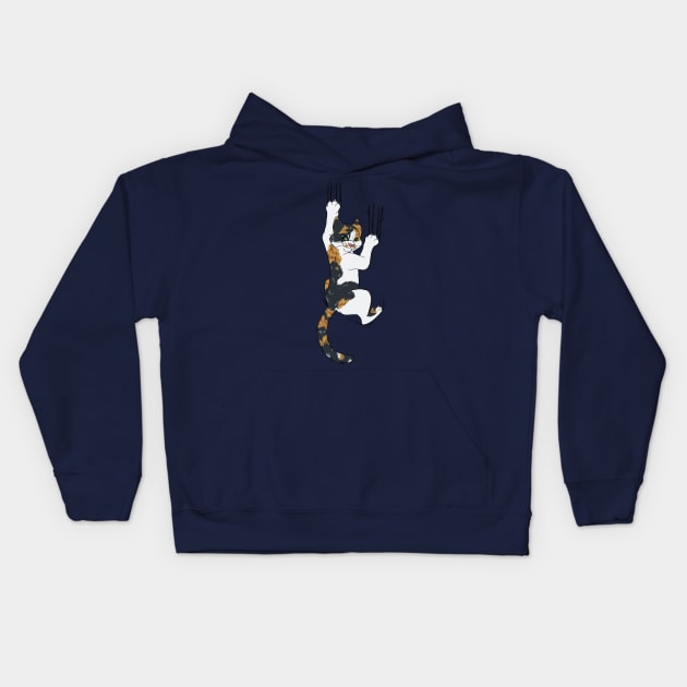 Calico Claws Kids Hoodie by mithmeoi